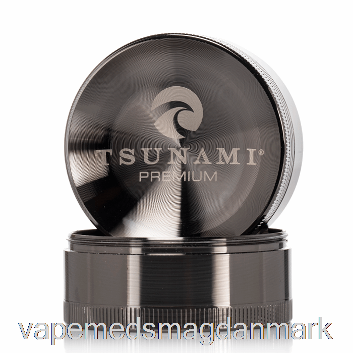 Vape Med Smag Tsunami 2.4inch 4-delt Sunken Top Grinder Gunmetal (63mm)